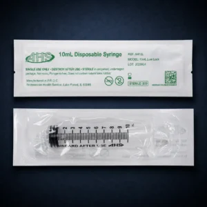 10 mL syringe in sterile packaging