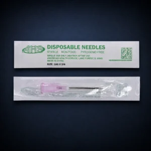 Individually packaged 18G × 1-inch Luer-lock needle
