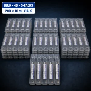 Bulk bacteriostatic water — 40 five-packs containing 200 10 mL vials