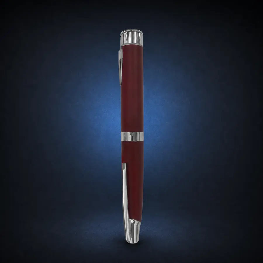 Luxura 1 Luxura reusable pen on a dark navy studio background.