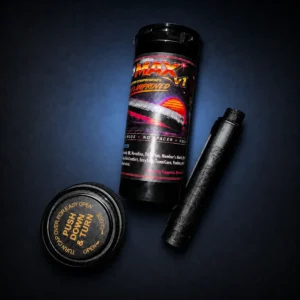 Black NP Max Adapter components for NovoPen-series pens on a dark navy background