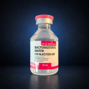 Genetek bacteriostatic water 30 mL vial with pink cap, front label